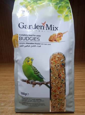 Garden Mix Süper Premium Ballı Muhabbet Kuşu Yemi 1 kg 10 Adet